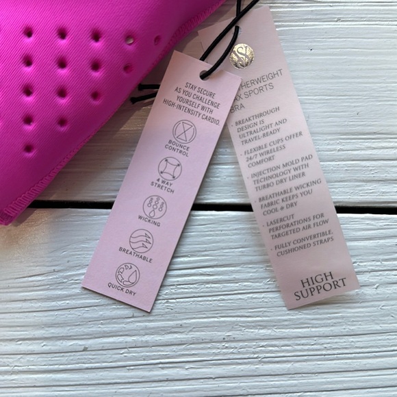 NWT Victorias Secret Sport High Support Sports Bra Bright Pink - Picture 3 of 5